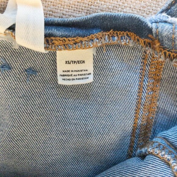 Roxy Denim Mini Dress XS Blue Button Front Sleeveless Fitted Casual Summer - Picture 4 of 4